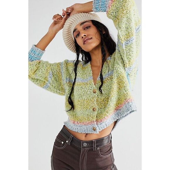 New Free People Soulmate Cardi Size L - Picture 1 of 8